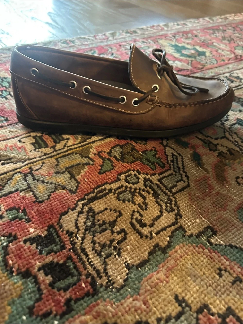 L.L. Bean Men's Brown Leather Boat Shoes